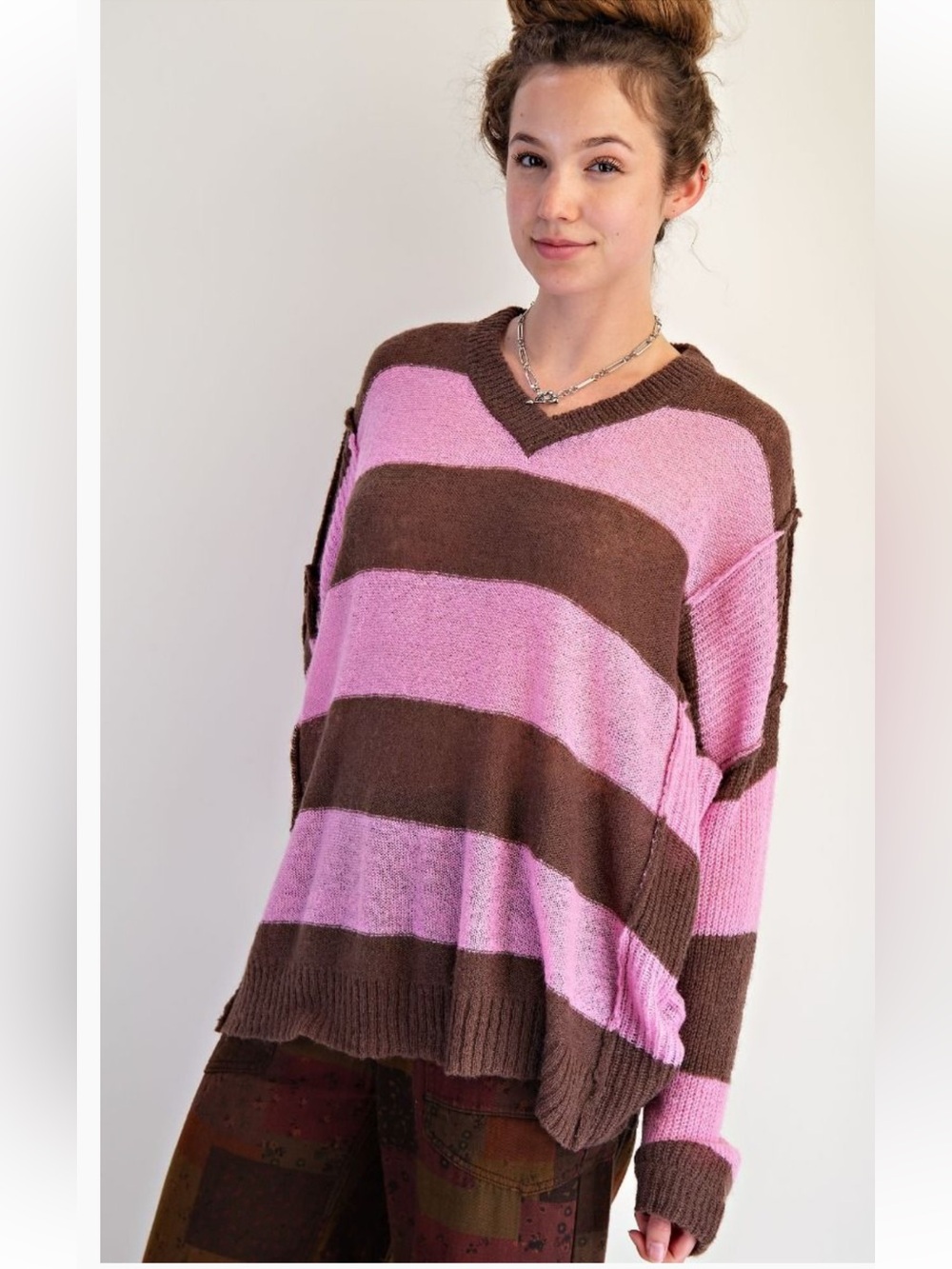 443 EASEL RUGBY STRIPED SWEATER
-REALED AND OVERSIZED